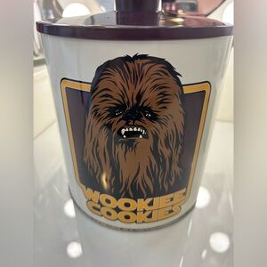 Vintage Star Wars Wookiee Cookies Tin - Rare Chewbacca Metal Cookie Jar 1970s